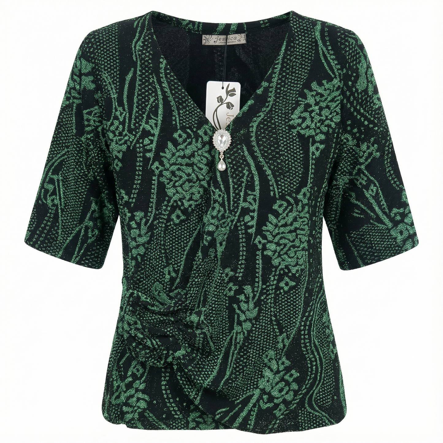 Blusa Lamé Cruzado