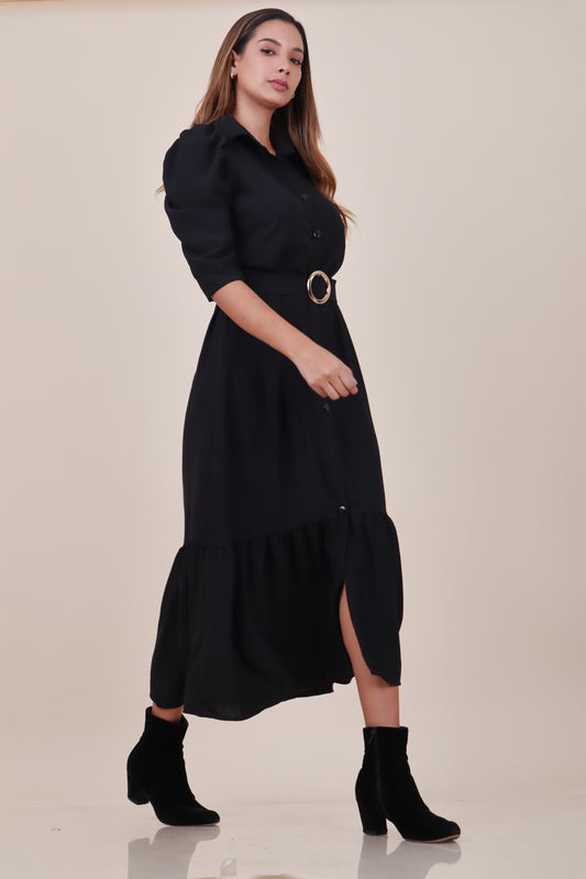 Vestido Negro Lasito - Negro