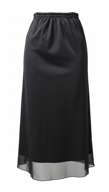 Falda Gasa Larga - NEGRO