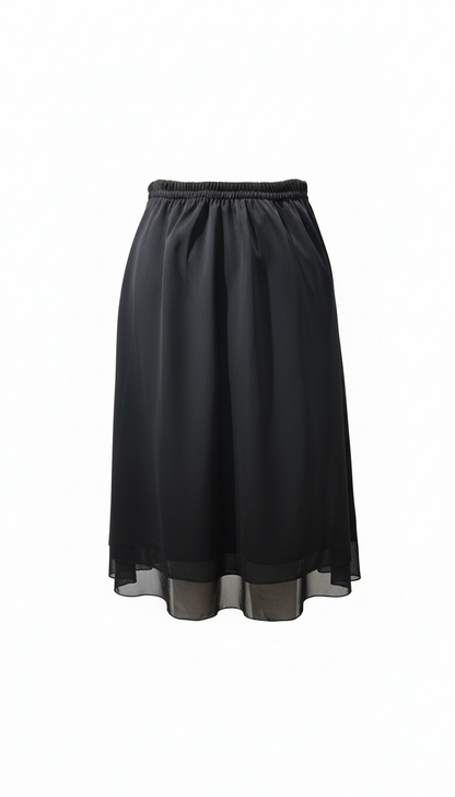Falda Gasa Corta - NEGRO