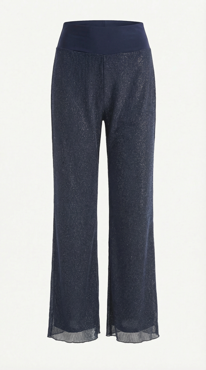 Pantalon Palazzon Brillo - AZUL