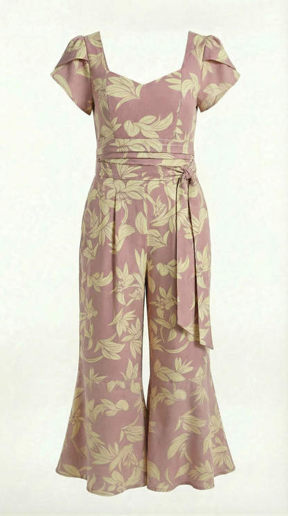 Enterizo Maxi Palazzo Estampado -  ROSA