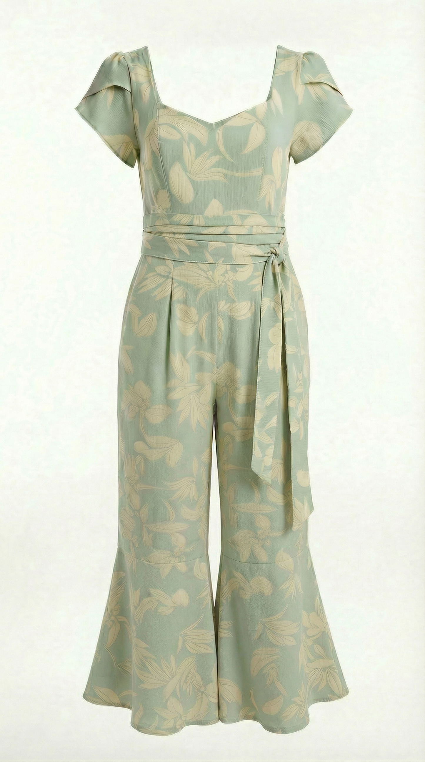 Enterizo Maxi Palazzo Estampado - VERDE