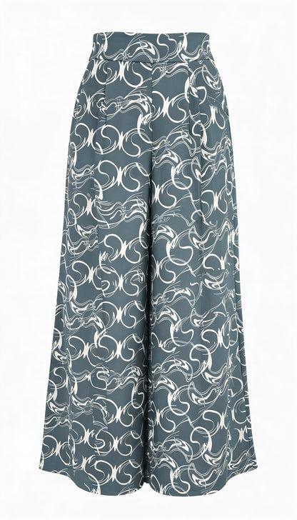 Maxi Palazzo Estampado - CELESTE