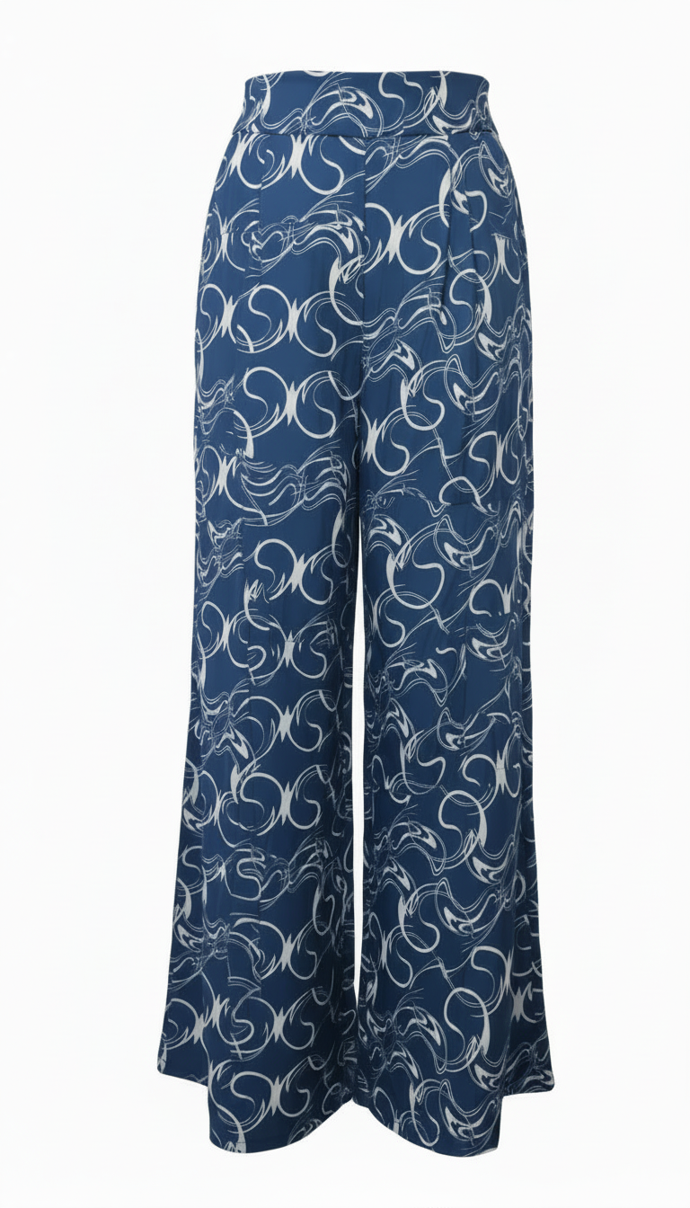 Maxi Palazzo Estampado - AZUL