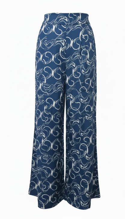 Maxi Palazzo Estampado - AZUL