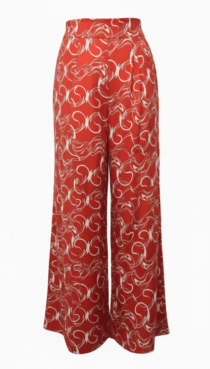 Maxi Palazzo Estampado - ROJO