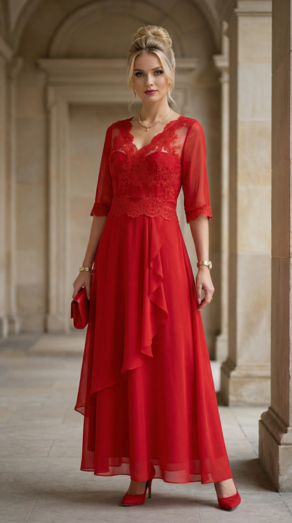 Vestido Fiesta Brucela - Rojo