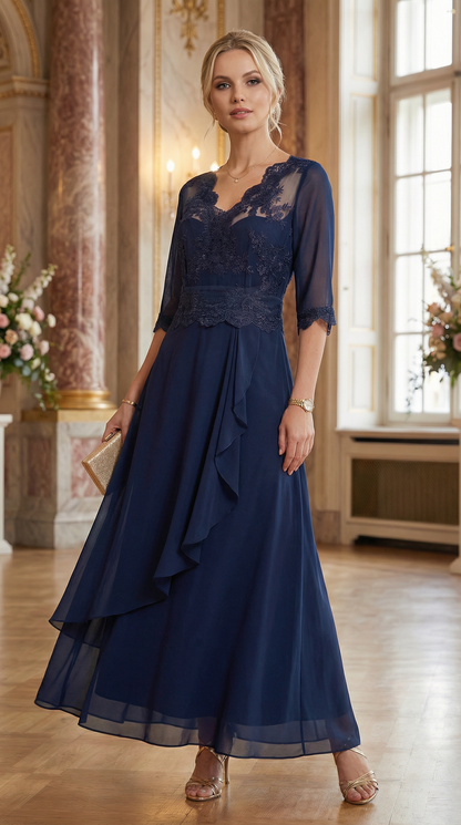 Vestido Fiesta Brucela - AZUL NOCHE