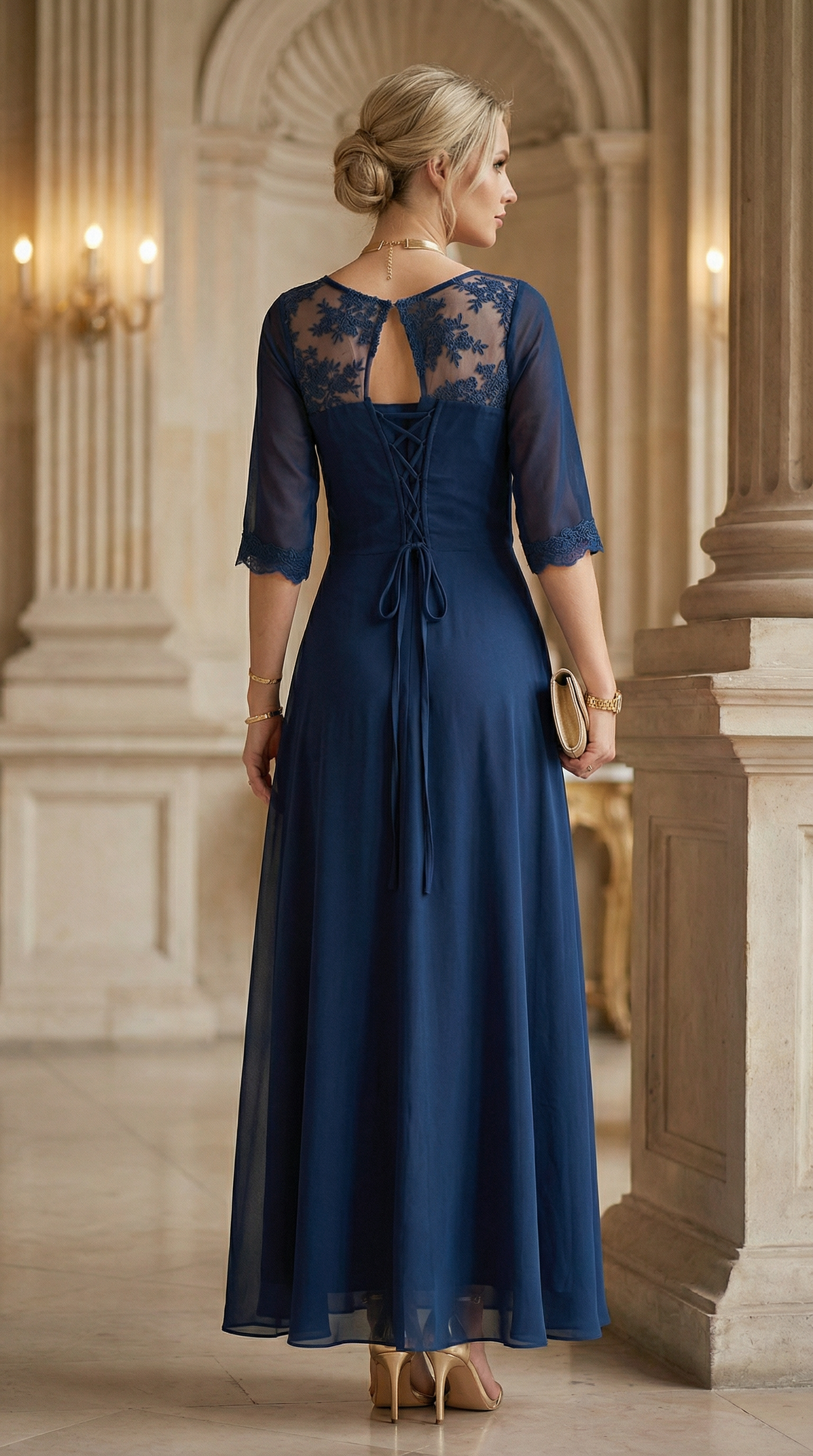 Vestido Fiesta Brucela - AZUL NOCHE