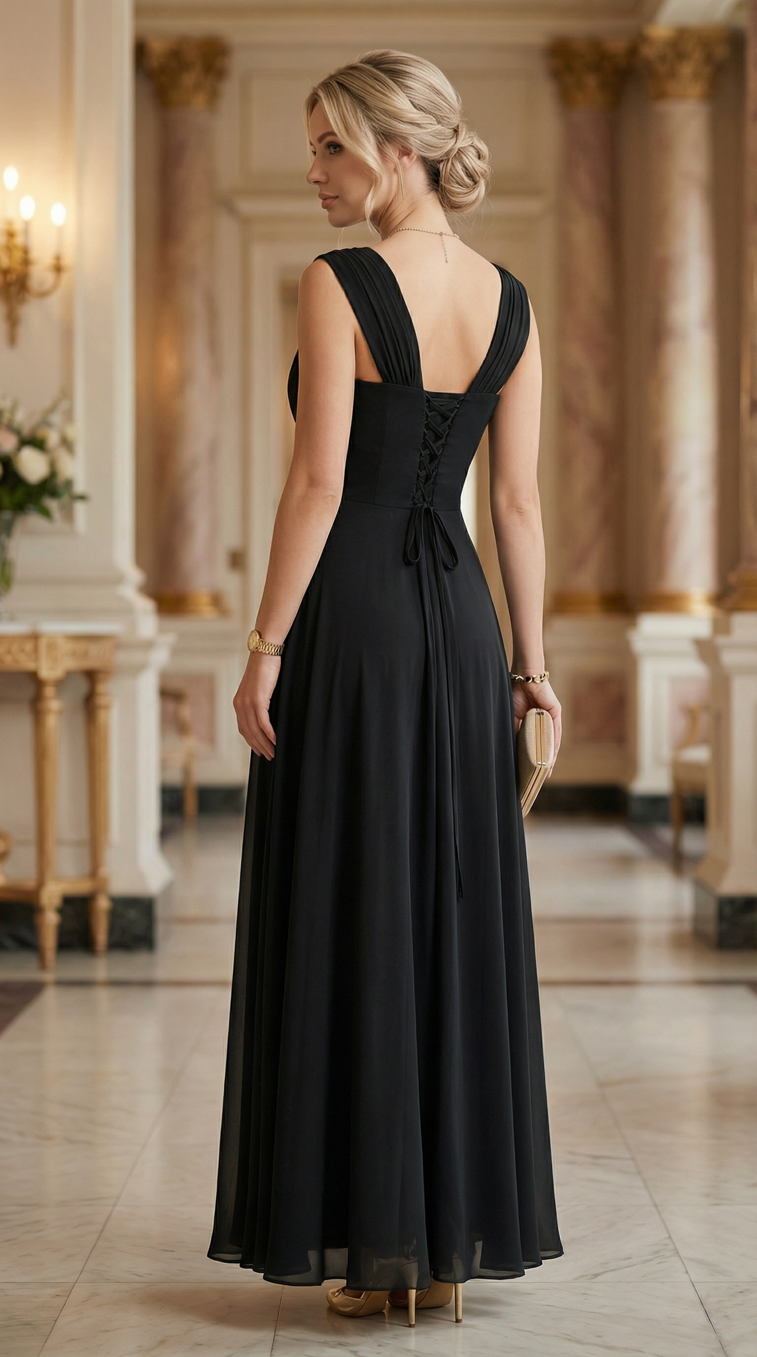 Vestido Fiesta Evilla Negro - vista 2