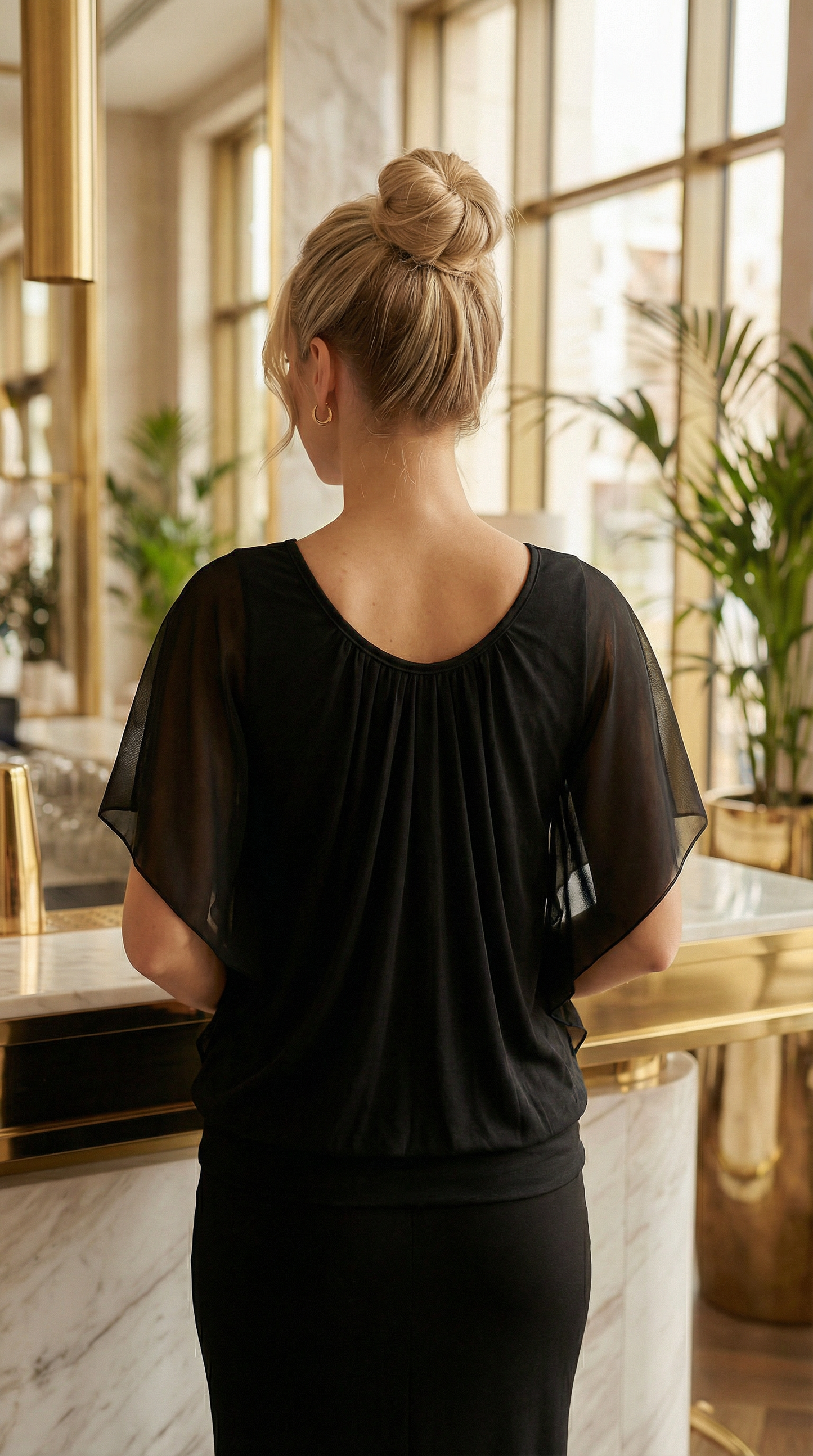 Blusa Gasa - NEGRO