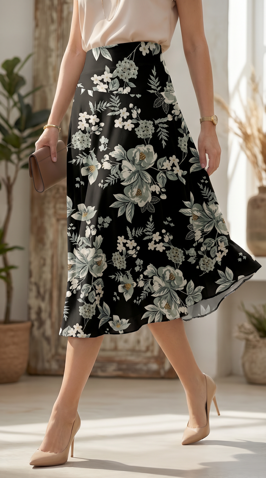 FALDA VENECIA - FLORES GRANDES