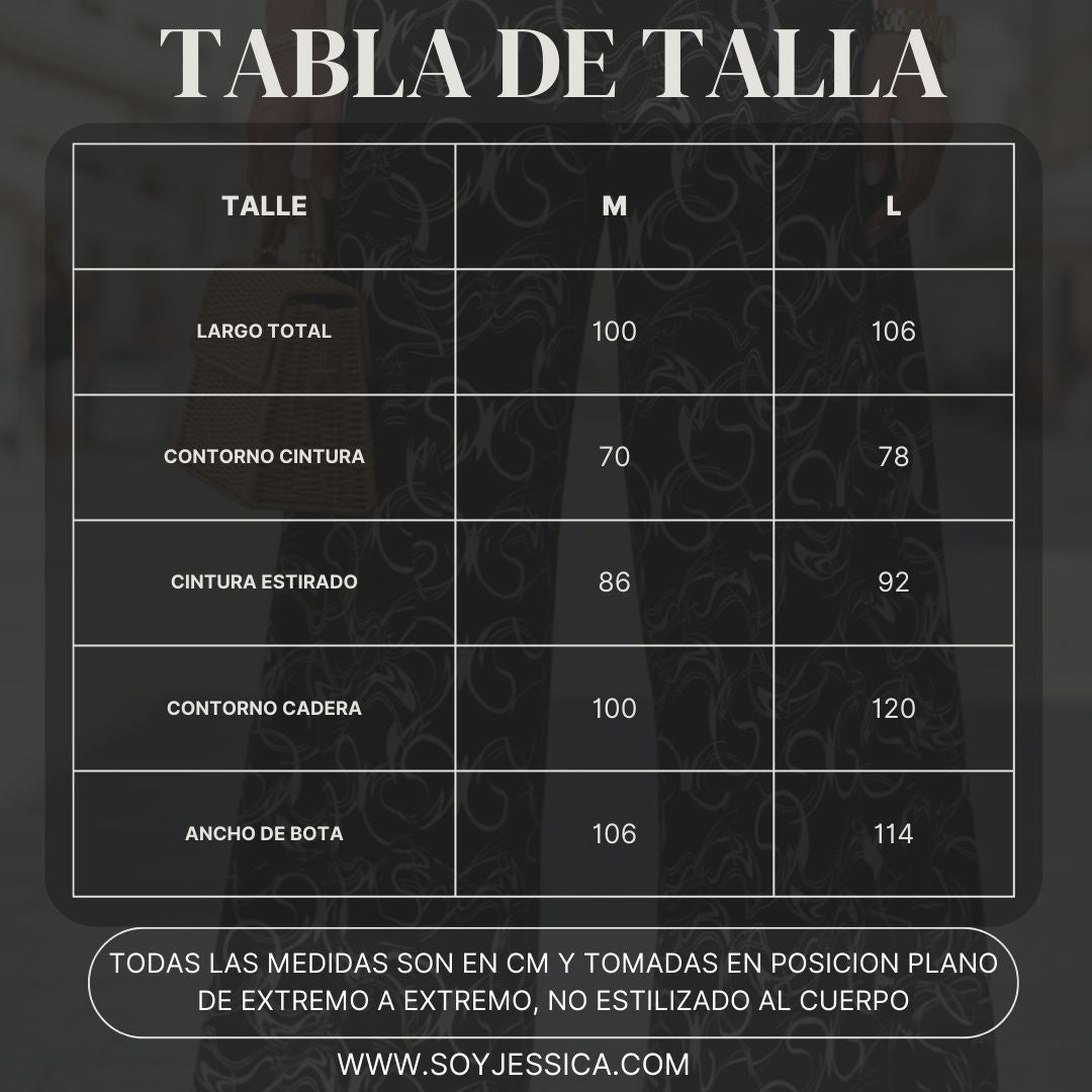 Maxi Palazzo Estampado - CELESTE