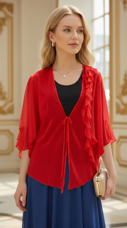 Capa Gasa con laso - ROJO
