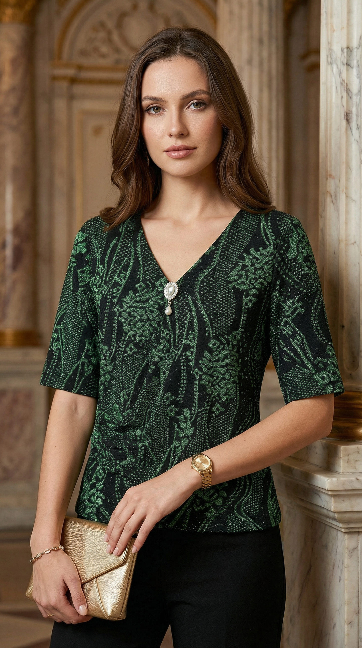 Blusa Lamé Cruzado
