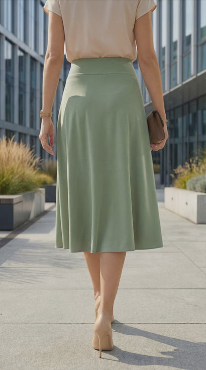 Falda Corte A Berna LARGO - VERDE