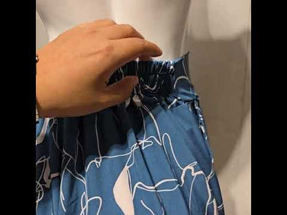 Maxi Palazzo Estampado - AZUL