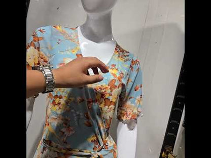 Vestido Gasa Lasito - CELESTE