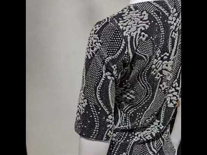 Polo Estampado Lamé -NEGRO